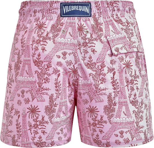 Badeshorts aus Stretch-Nylon mit Moorise-Print