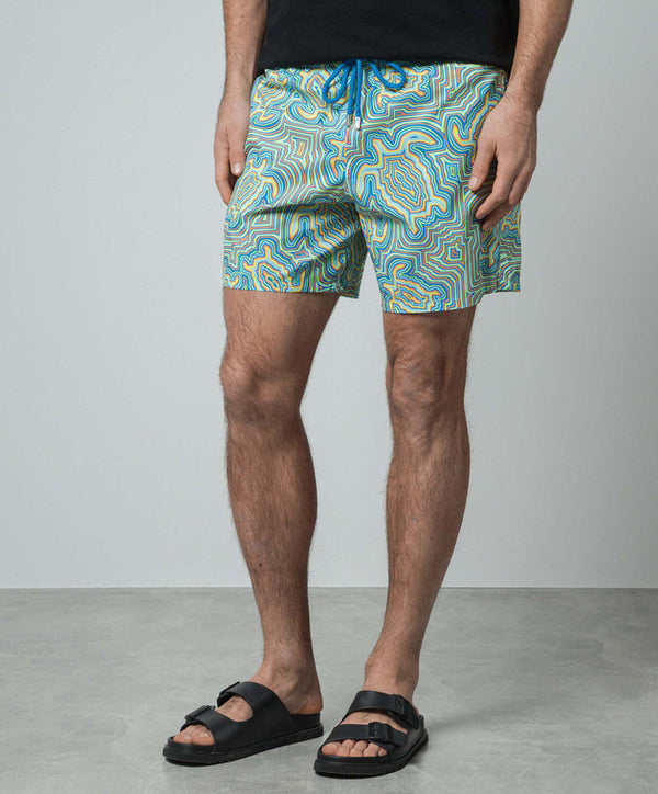 HERREN BADESHORTS MIT BESTICKTER RONDE DES TORTUES - LIMITIERTE EDITION