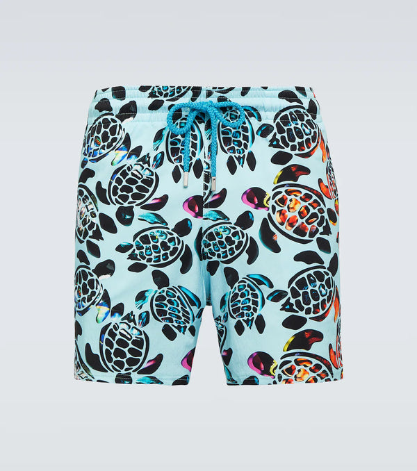 Men Stretch Swim Trunks Screen Turtles