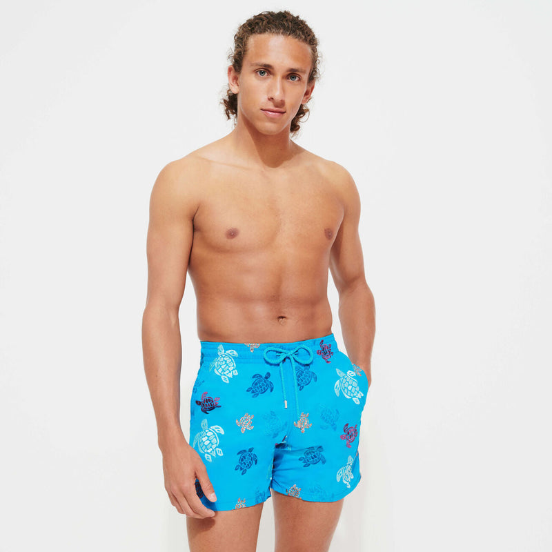 HERREN BADESHORTS MIT BESTICKTER RONDE DES TORTUES - LIMITIERTE EDITION