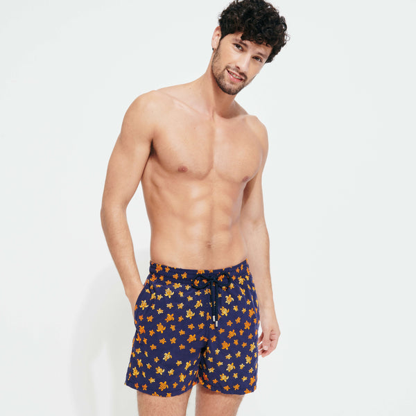 Men Embroidered Swim Trunks Micro Ronde Des Tortues - Limited Edition