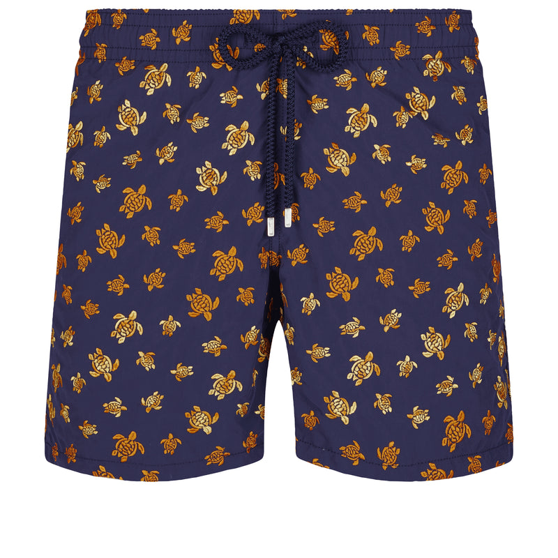 Men Embroidered Swim Trunks Micro Ronde Des Tortues - Limited Edition