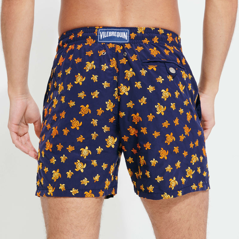 Men Embroidered Swim Trunks Micro Ronde Des Tortues - Limited Edition