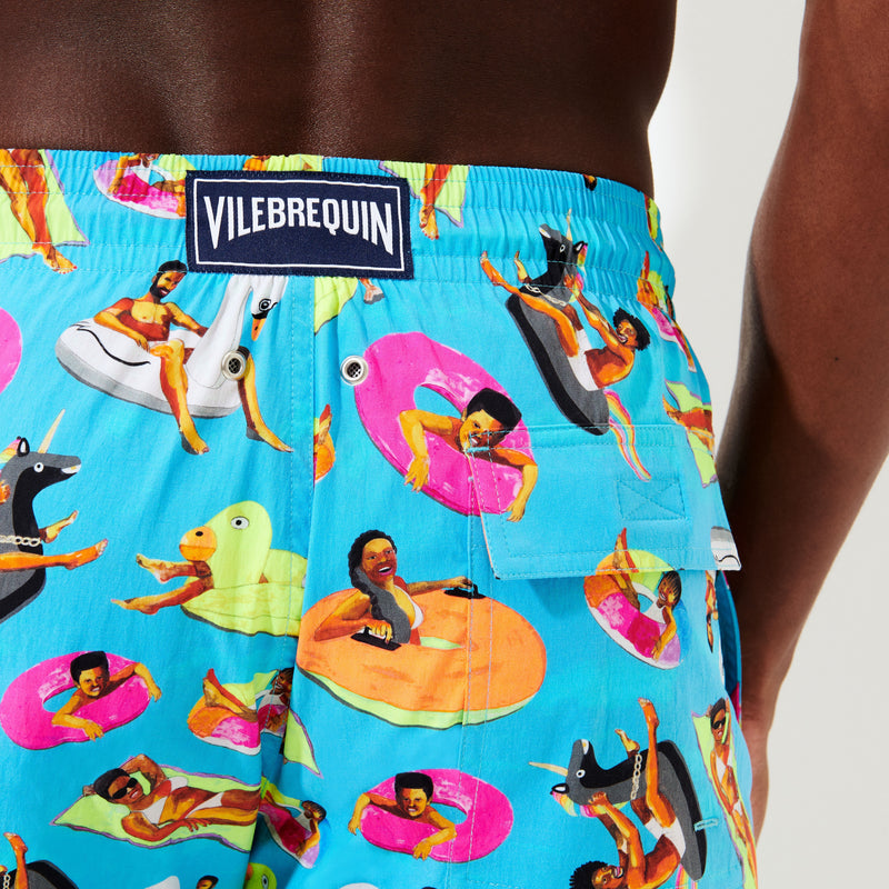 HERREN BADESHORTS MIT BESTICKTER RONDE DES TORTUES - LIMITIERTE EDITION